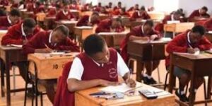 KCSE 2022 Students sitting for a national Examinations paper.