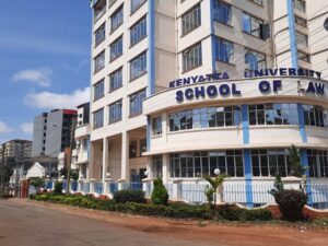 Kenyatta University School of Law offers degree training for Law students.