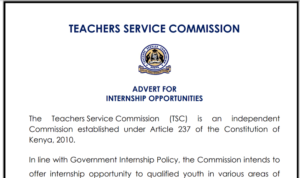 TSC internship agreement letter