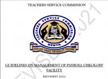 Teachers service commission TSC , a body that plays a key role in the check off loans 